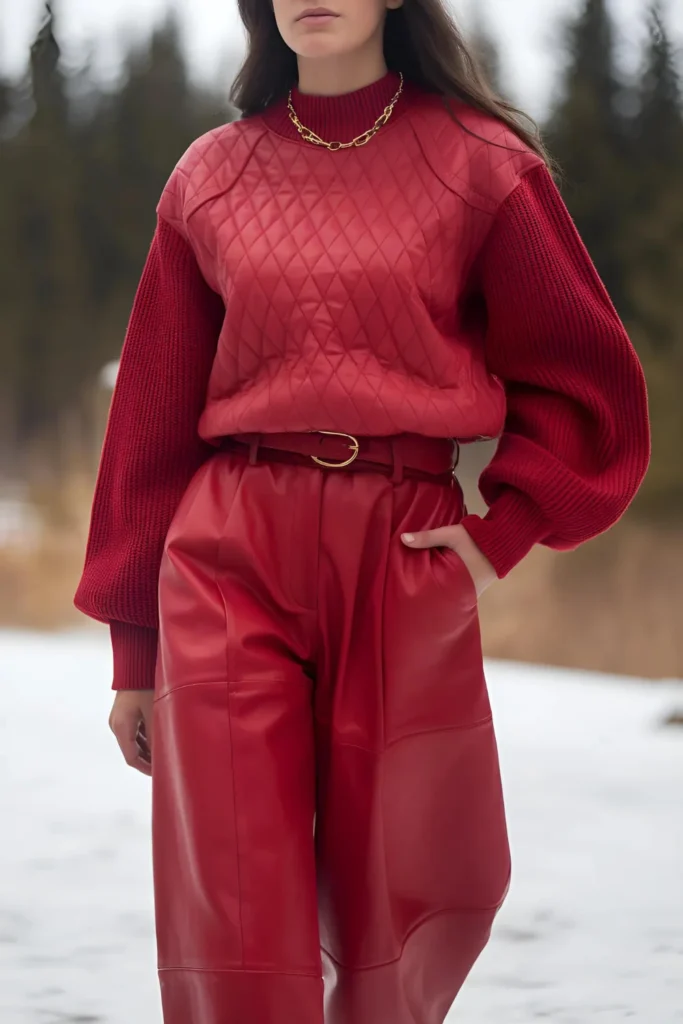 Christmas Monochrome Red Outfit