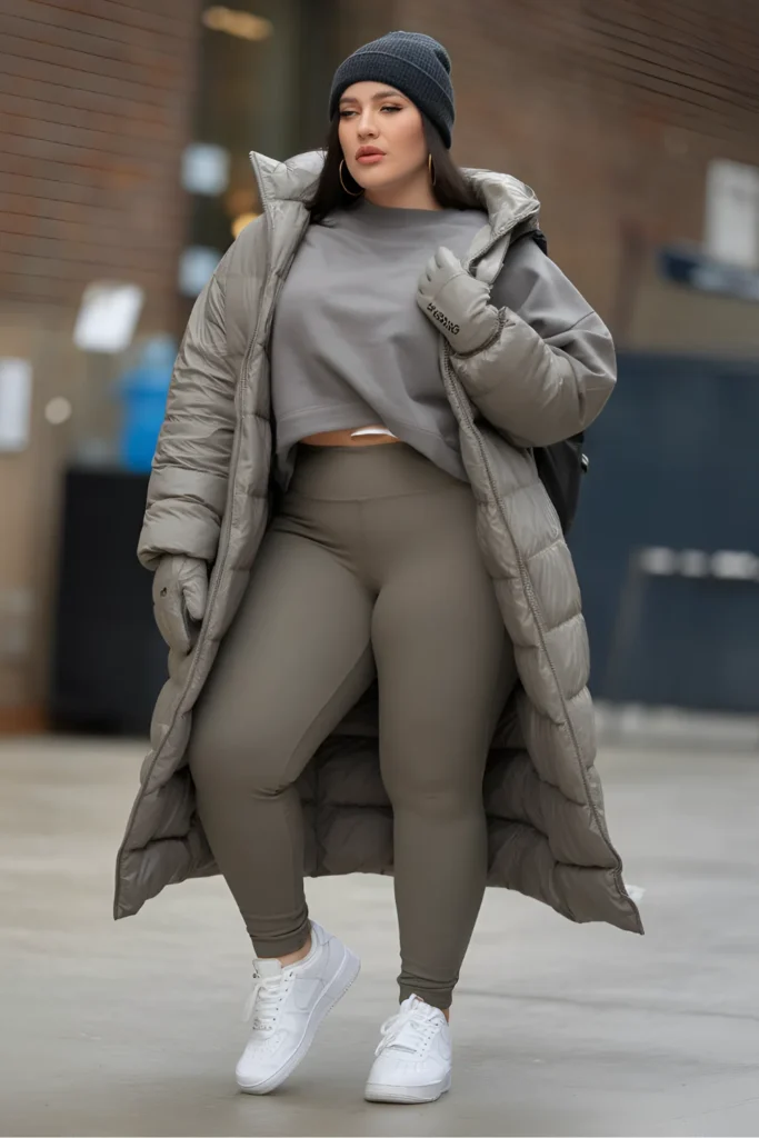 Plus Size Casual Winter Fashion Athleisure Outfit