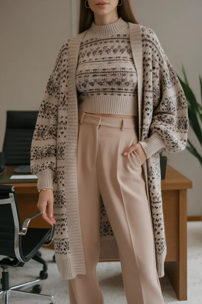 Winter Sweater Set Business Casual Outfit