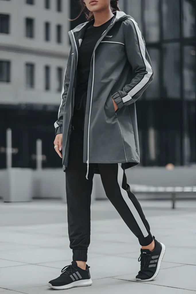 Winter performance-inspired coat Outfit