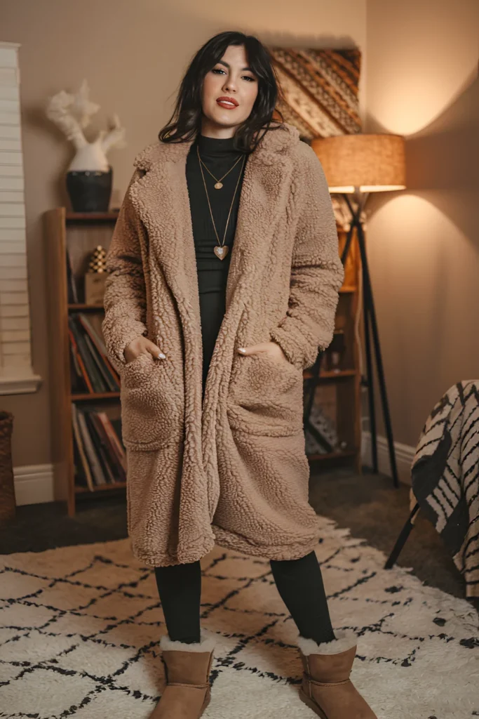 Winter teddy coat Outfit