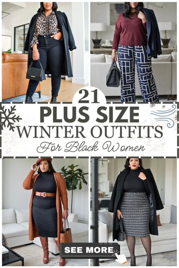21 Plus Size Winter Outfits For Black Women
