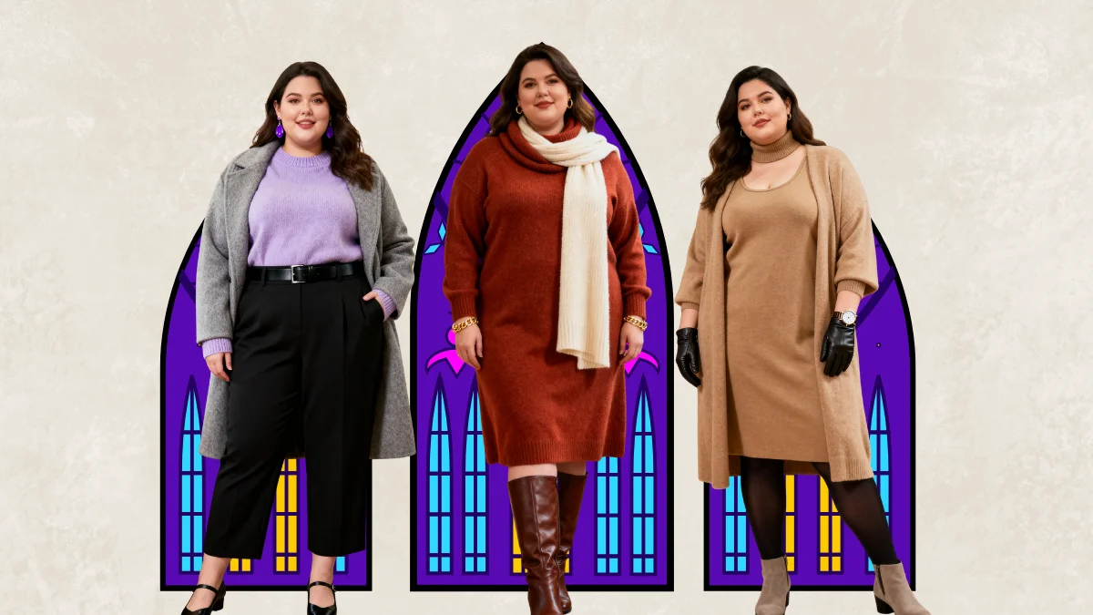 Plus Size Winter Church Outfits Ideas