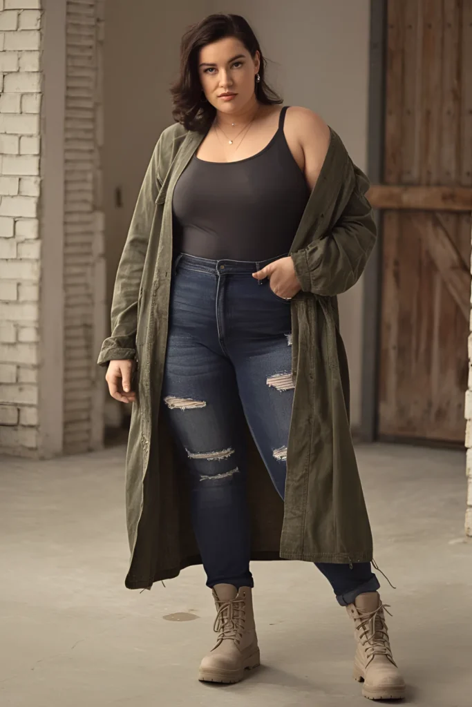 24 Winter Plus Size Grunge Outfits That Looks Badass