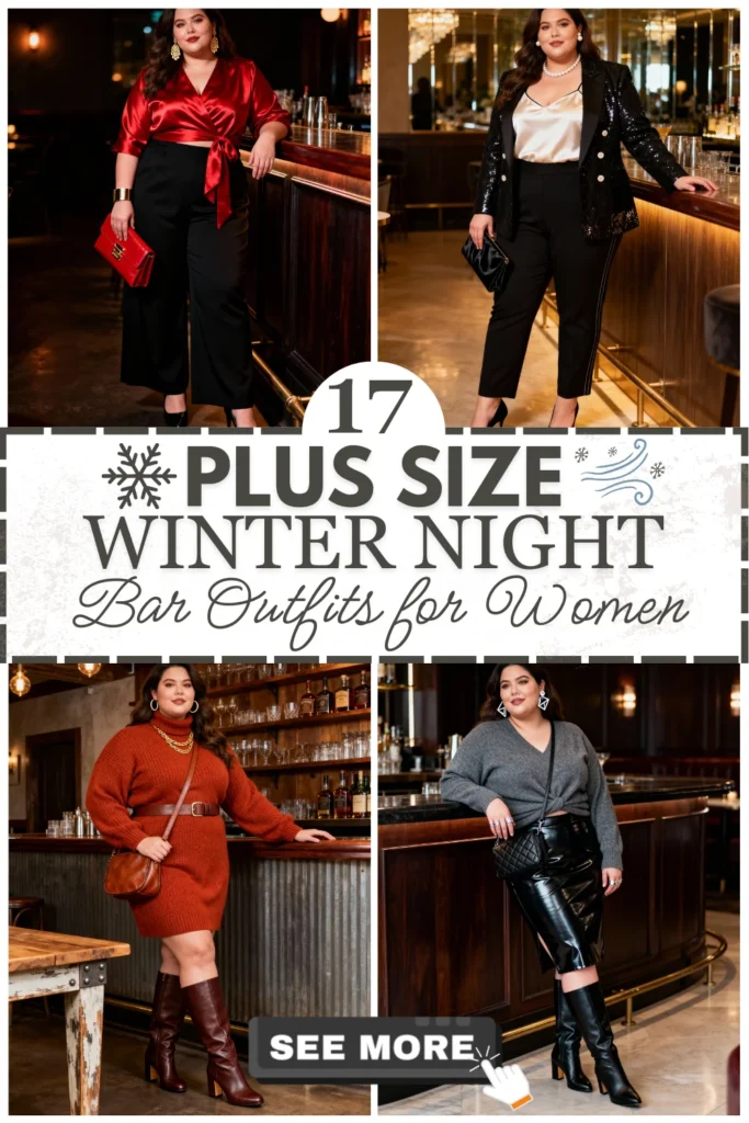 17 Plus Size Winter Night Bar Outfits