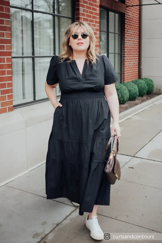 Classic Black Tiered Dress