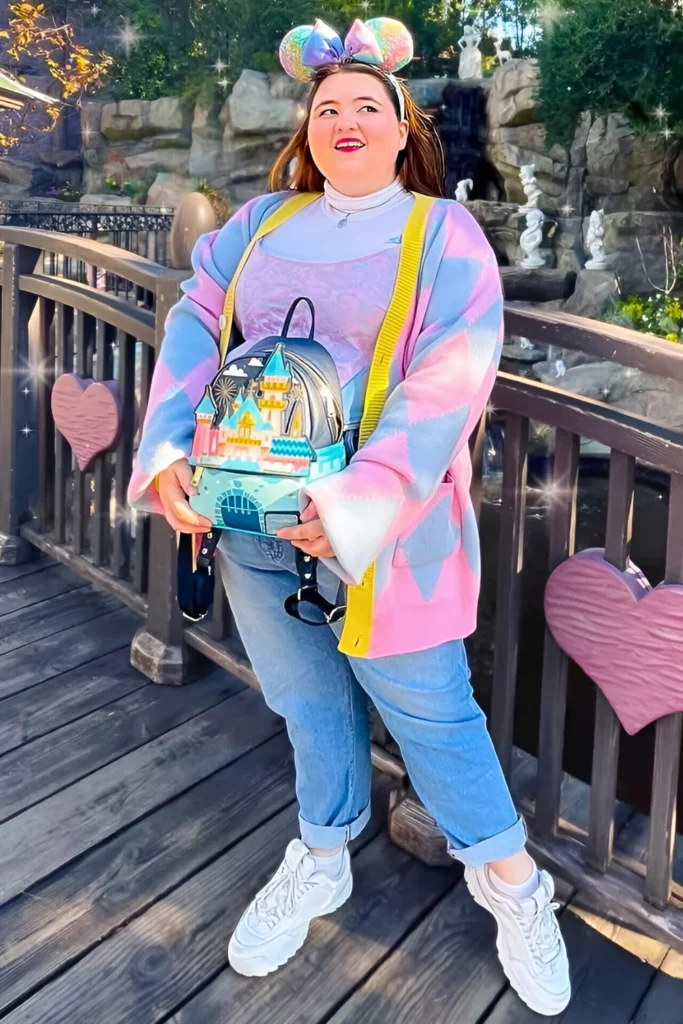 Cozy Pastel Disney Park Look for Winter