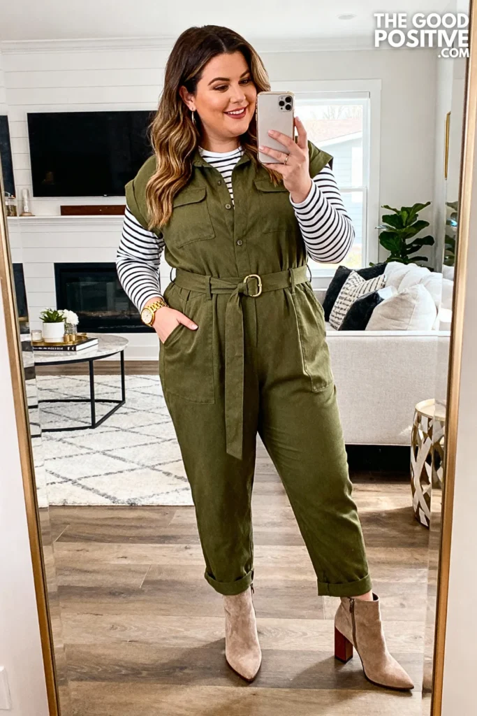 Plus Size Utility Jumpsuit Outfit