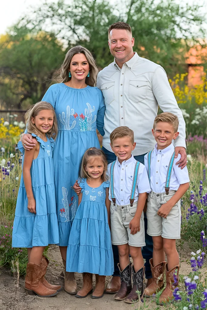 Spring Family Pictures Modern Western Charm Outfits