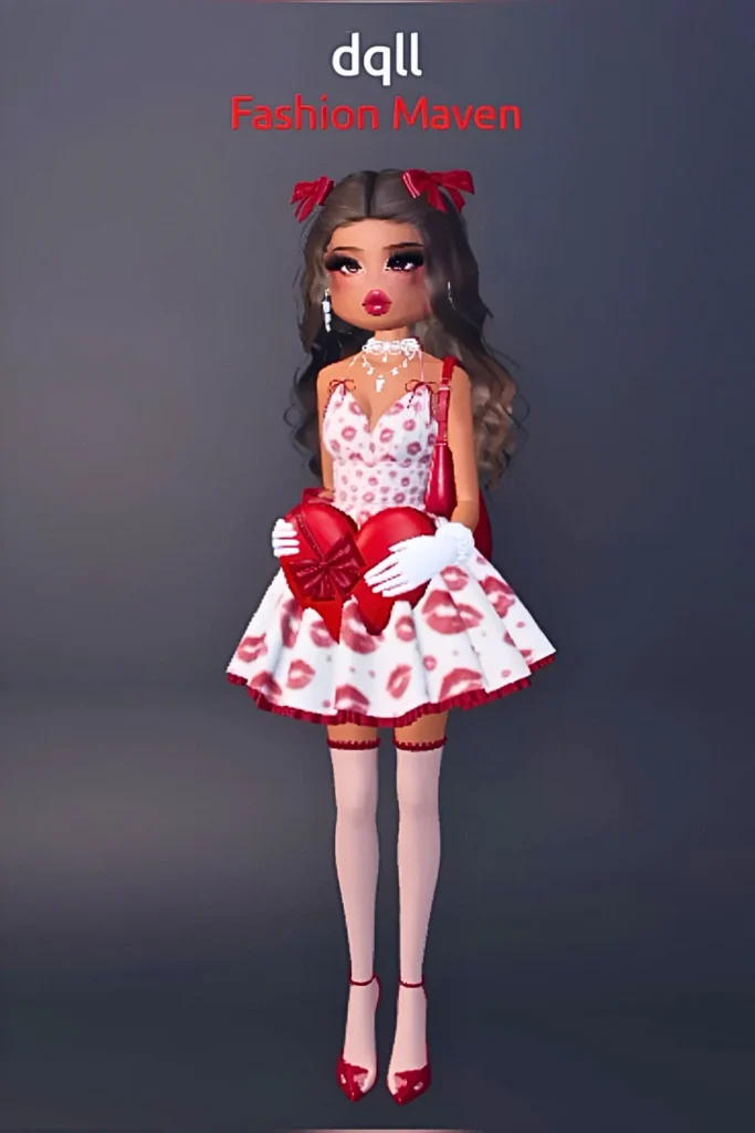 Valentine's Day Dress To Impress Kisses & Bows Fantasy Outfit