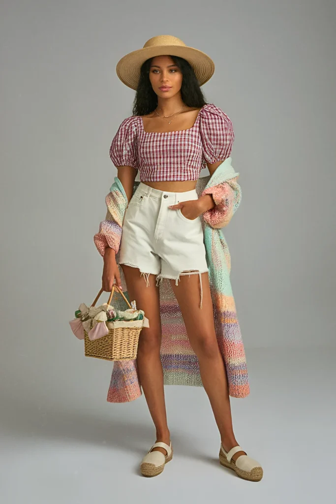 Old Money-Inspired Preppy Picnic Spring Outfit