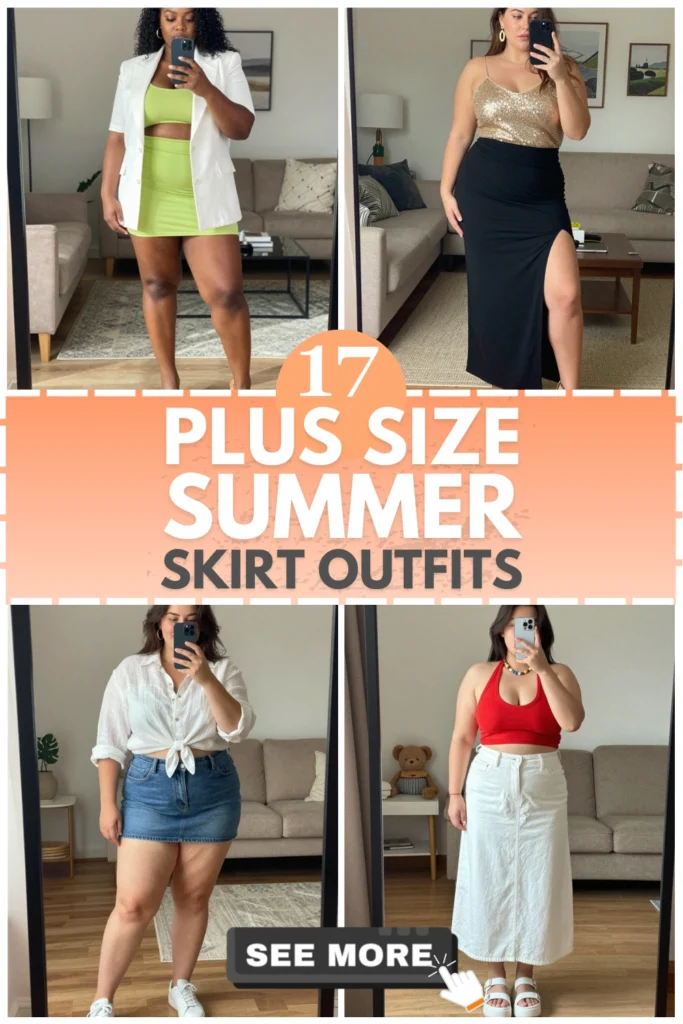 17 Plus Size Summer Skirt Outfits