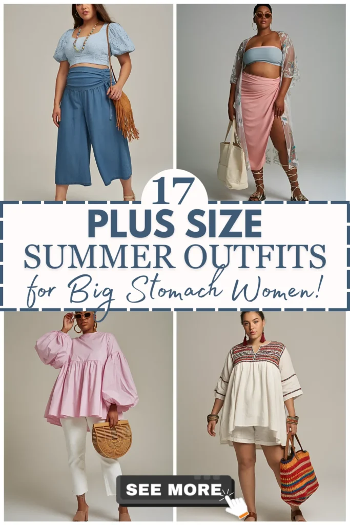 Plus Size Summer Outfits For Big Stomach Women