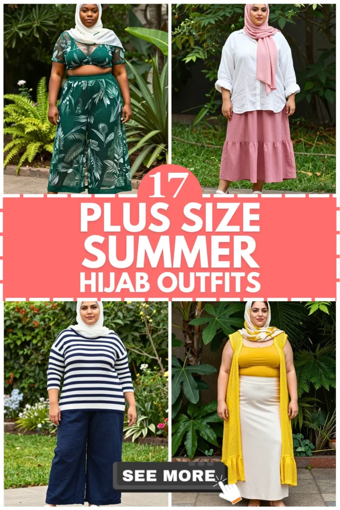 17 Plus Size Hijab Summer Outfits
