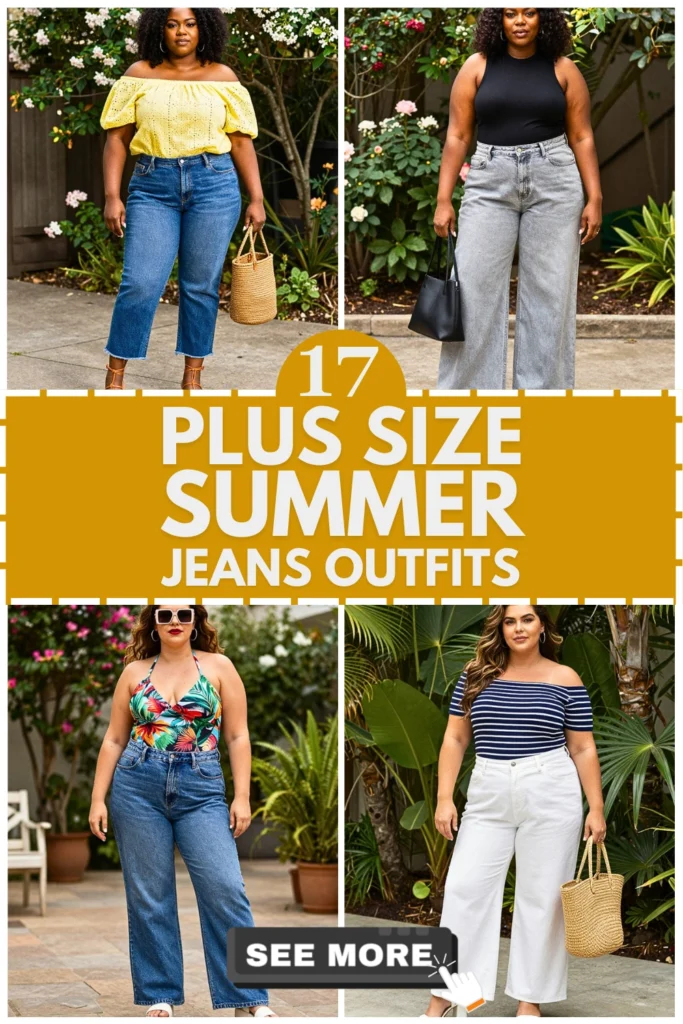 17 Plus Size Summer Jeans Outfits