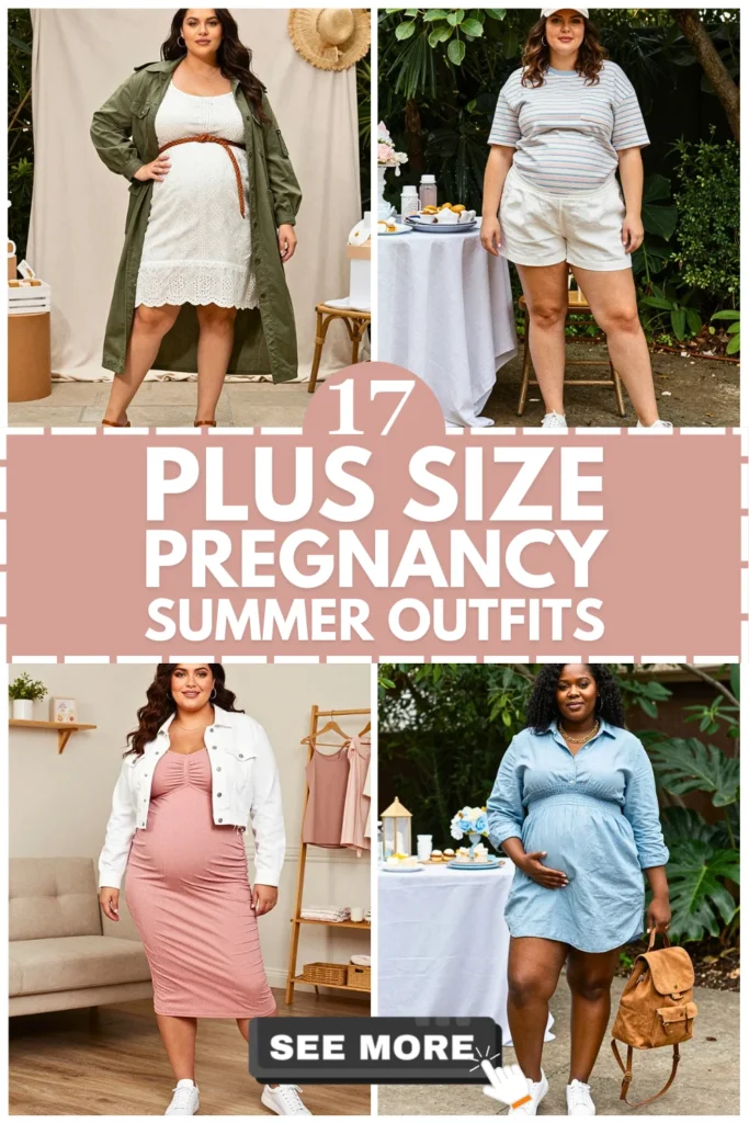 17 Plus Size Summer Pregnancy Outfits