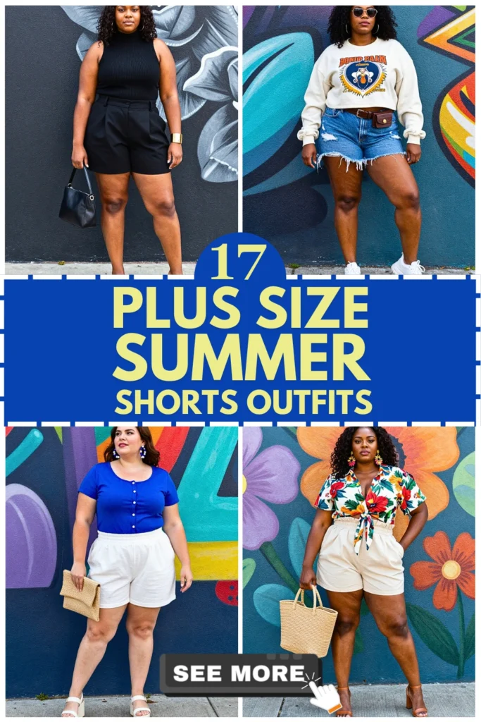 17 Plus Size Summer Shorts Outfits