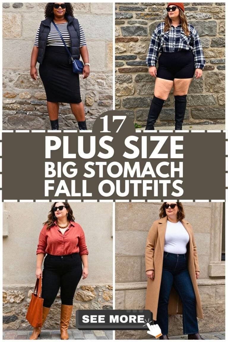 17 Plus Size Fall Outfits For Big Stomach Curvy Women Love