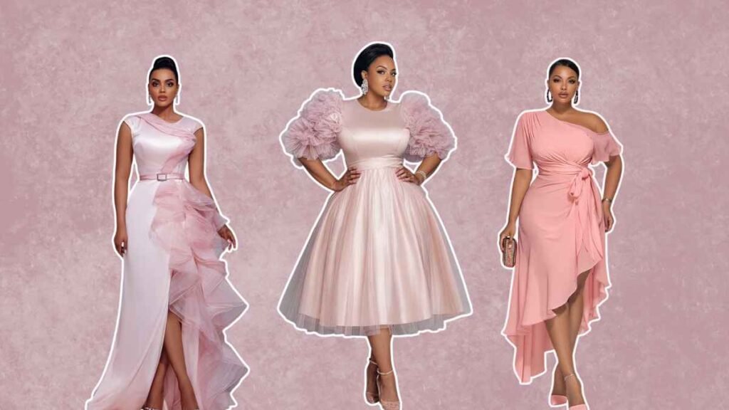 Plus Size Pink Wedding Guest Dresses