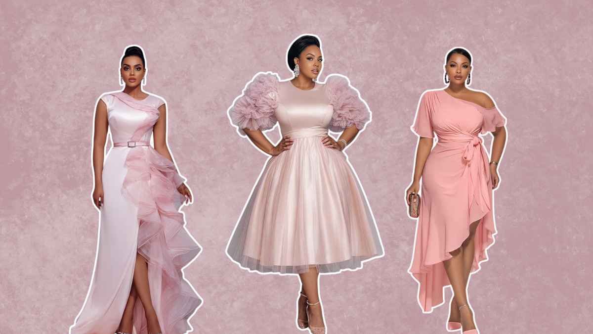 Plus Size Pink Wedding Guest Dresses