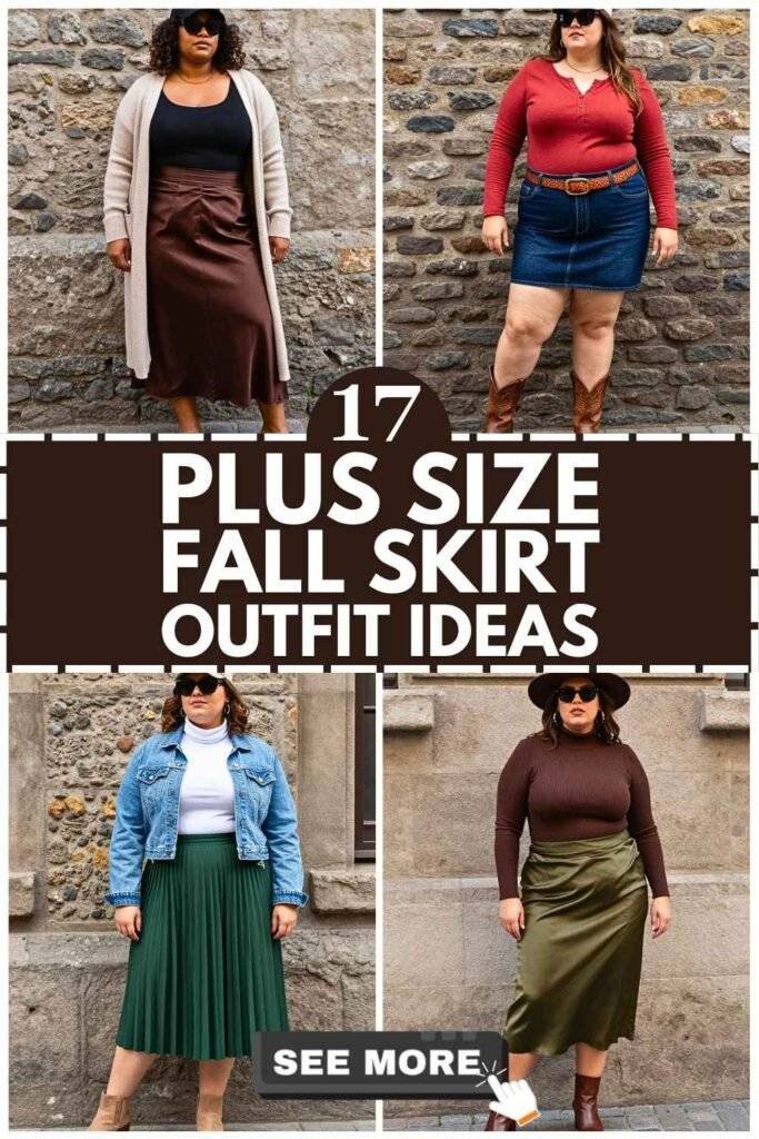 17 Plus Size Fall Skirt Outfits