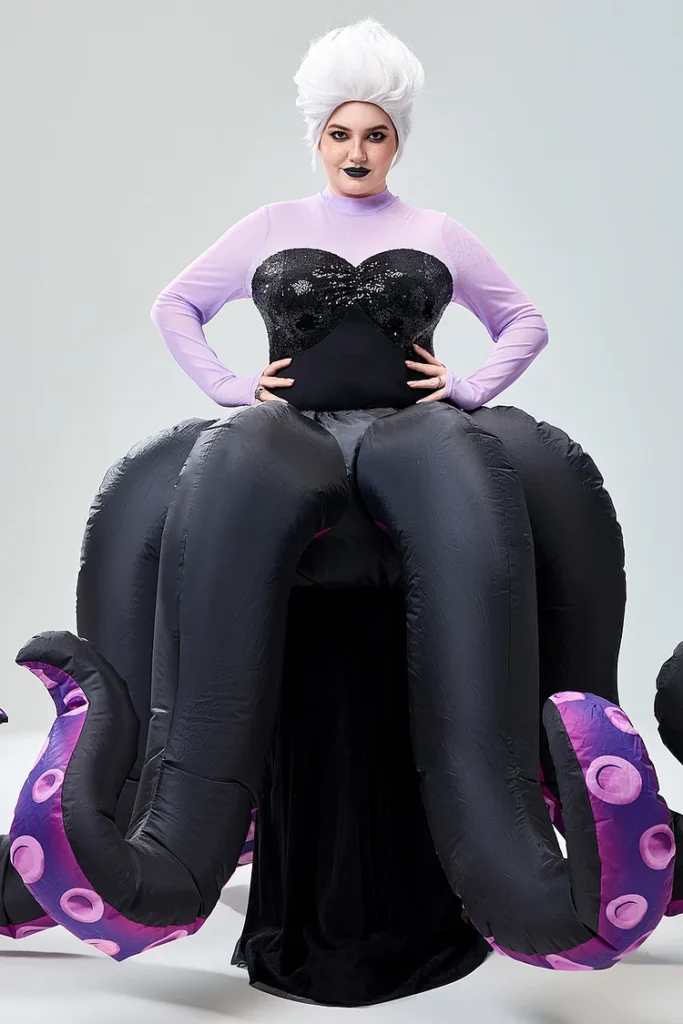 Plus Size Casual Halloween Costume Black Cosplay Inflatable Skirts