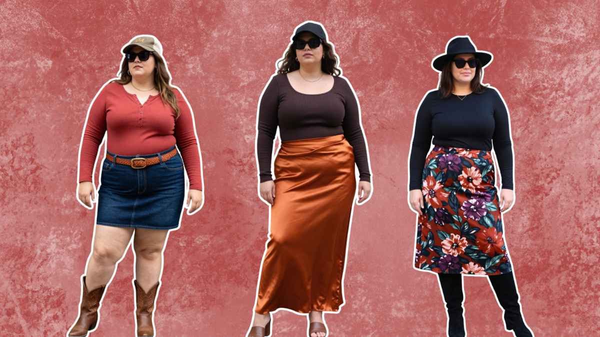 Plus Size Fall Skirt Outfits