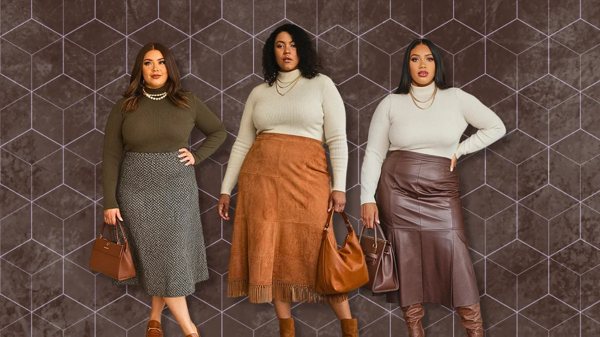 Plus Size Fall Skirt Outfits