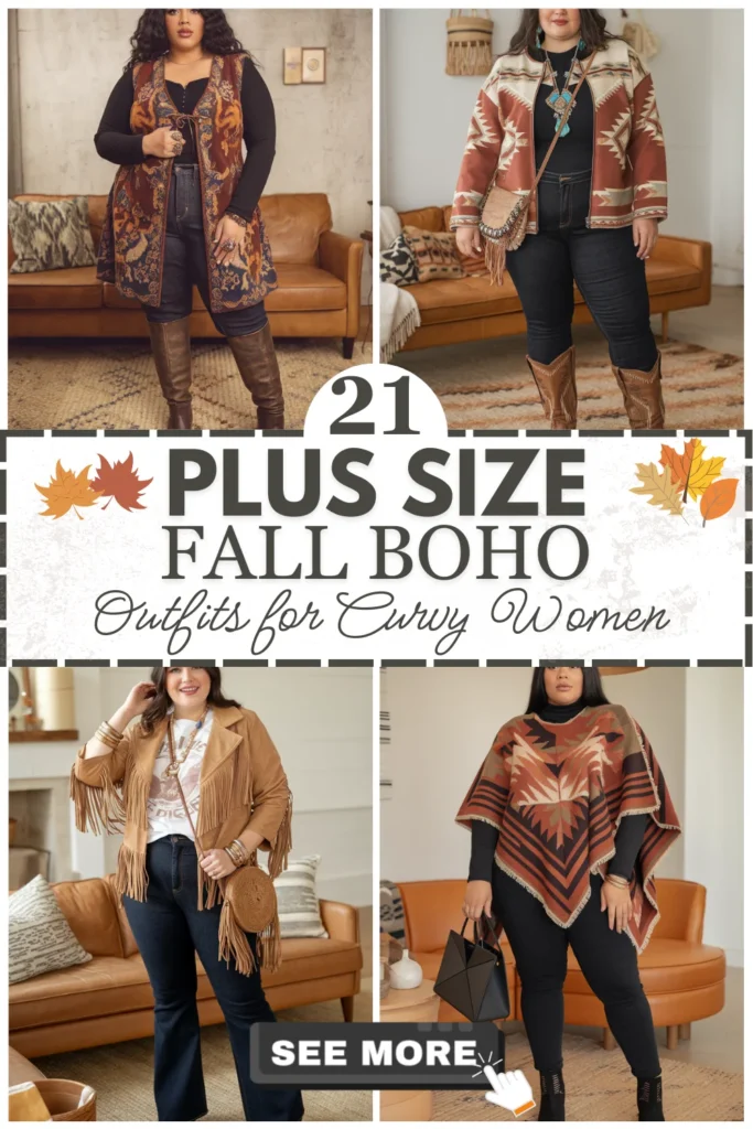 21 Plus Size Fall Boho Outfits