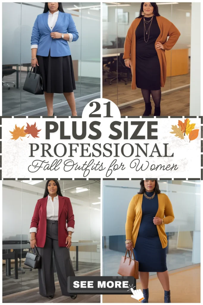 21 Plus Size Fall Professional Outfits