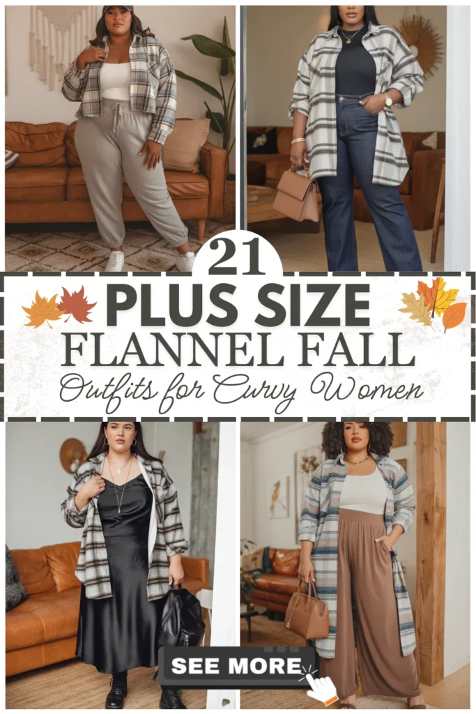 21 Plus Size Flannel Fall Outfits