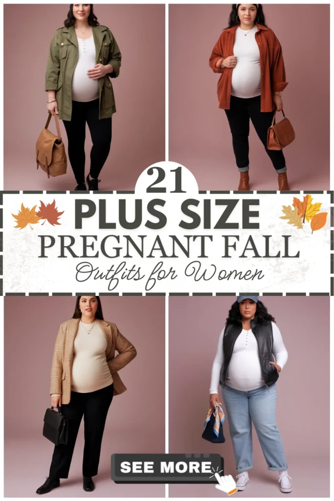 21 Plus Size Pregnant Fall Outfits