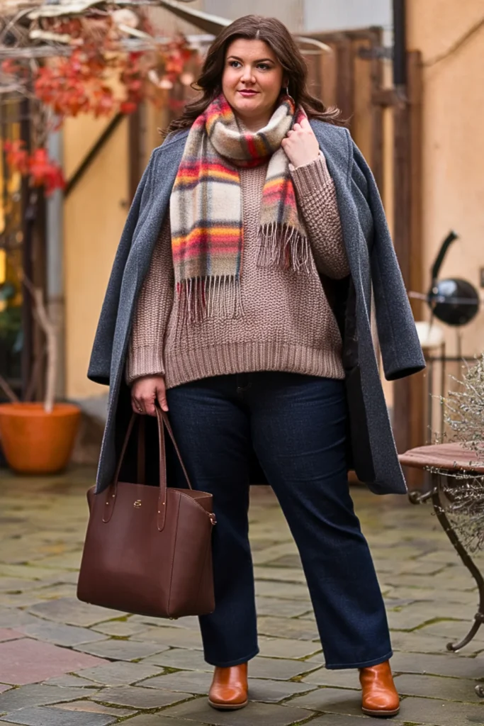 Plus Size Fall Alpaca Sweater Italian Outfit