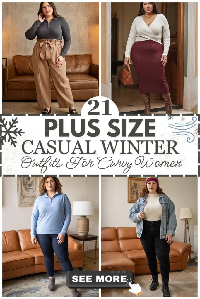 21 Plus Size Casual Winter Outfits