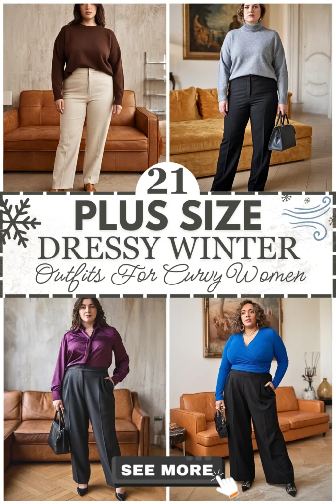 21 Plus Size Dressy Winter Outfits
