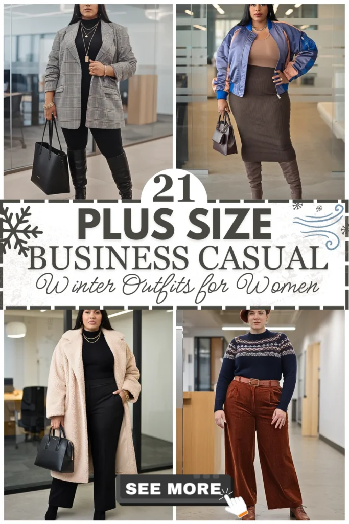 21 Plus Size Winter Business Casual Outfits