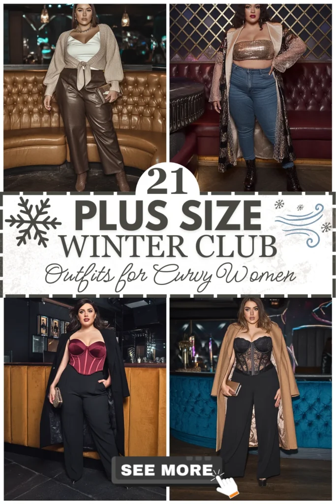 21 Plus Size Winter Club Outfits