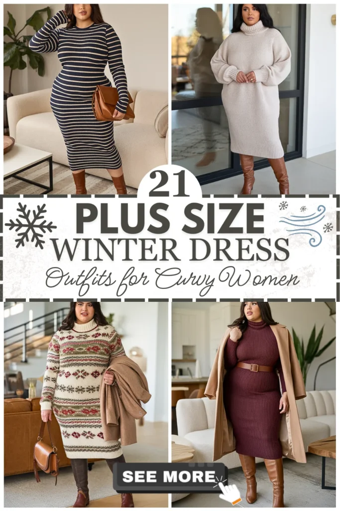 21 Plus Size Winter Dress Outfits