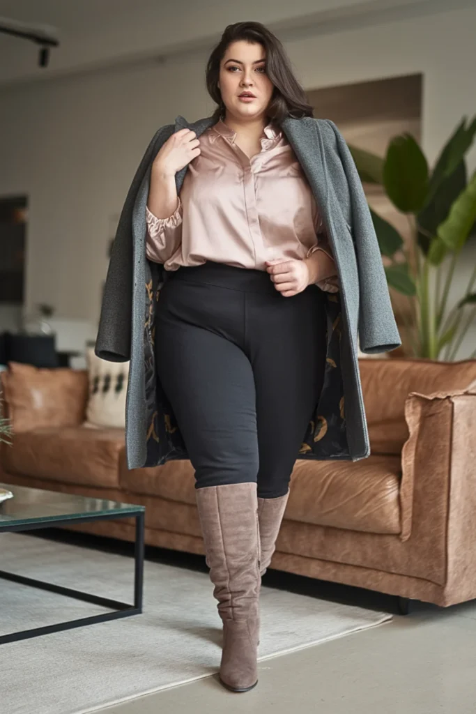 Plus Size Ponte Knit Pants Winter Outfit