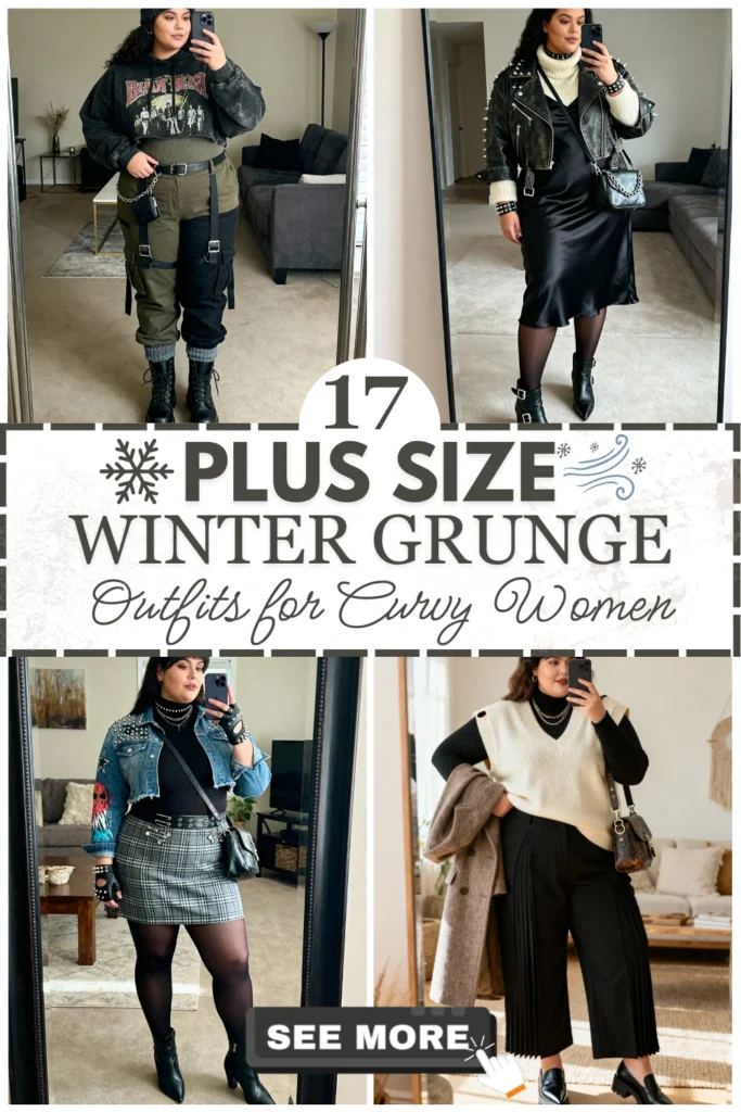 17 Plus Size Winter Grunge Outfits
