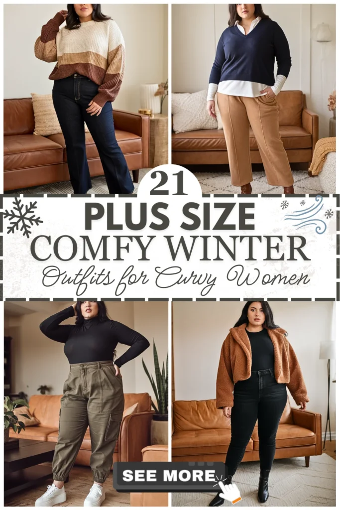 21 Plus Size Comfy Winter Outfits