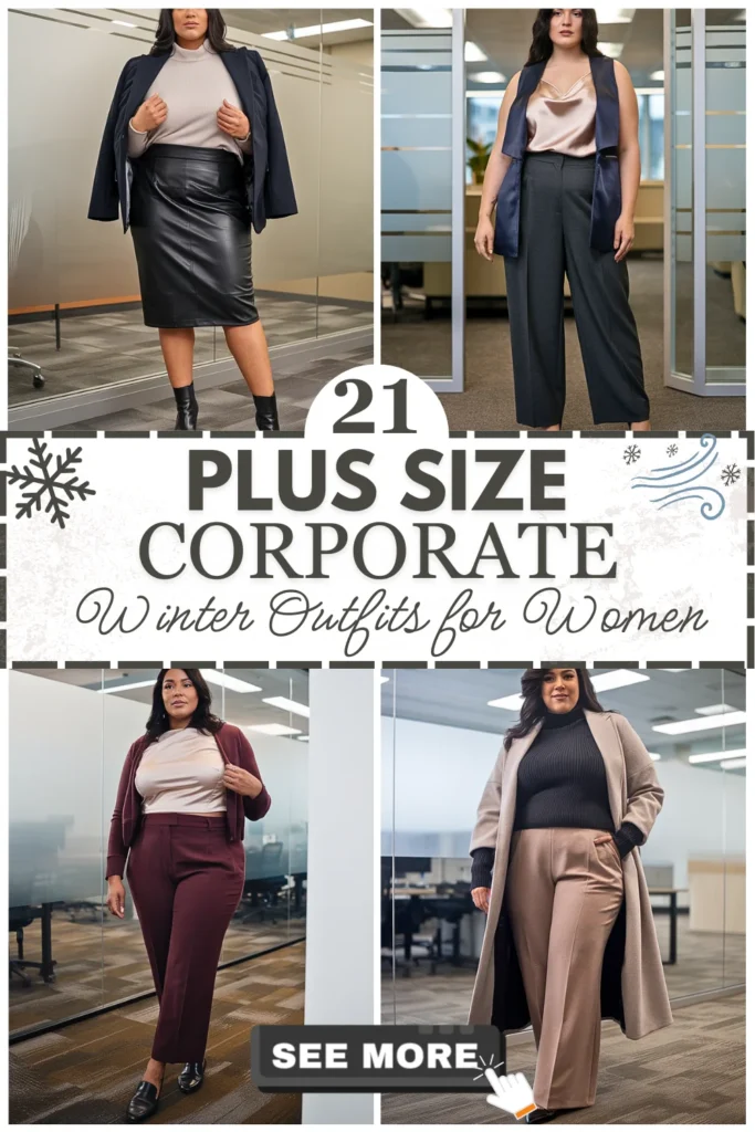 21 Plus Size Winter Corporate Outfits