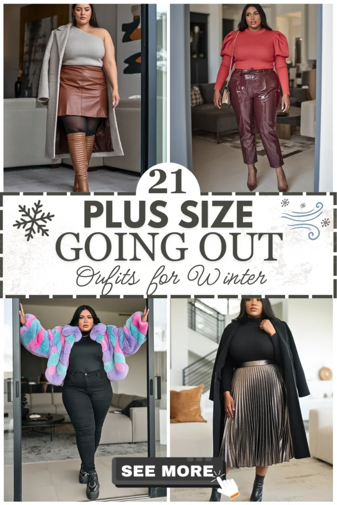 21 Plus Size Winter Going Out Outfits