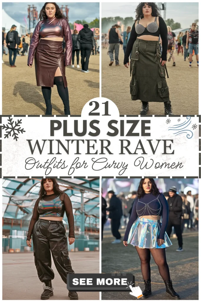 21 Plus Size Winter Rave Outfits
