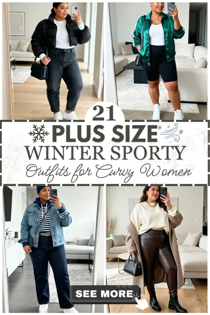 21 Plus Size Winter Sporty Outfits
