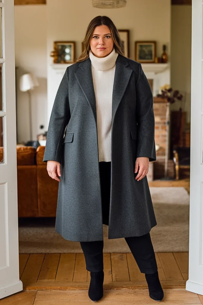 Plus Size Structured Wool Coat Downtown Nashville Essentials
