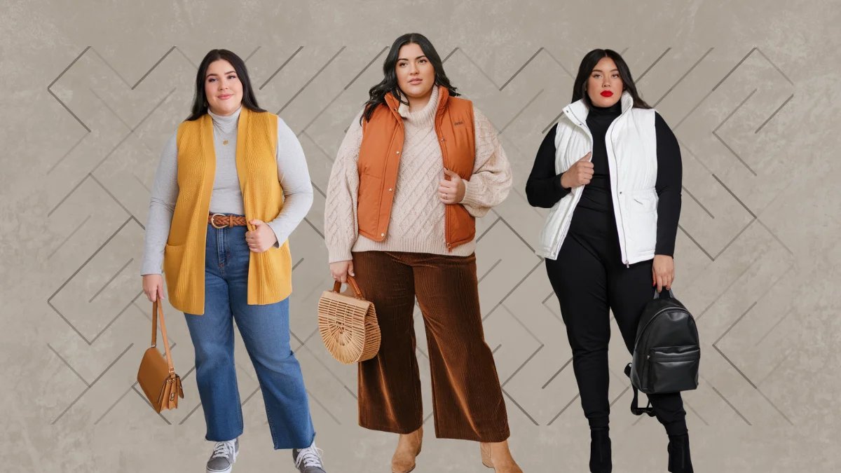 Plus Size Winter Vest Outfits