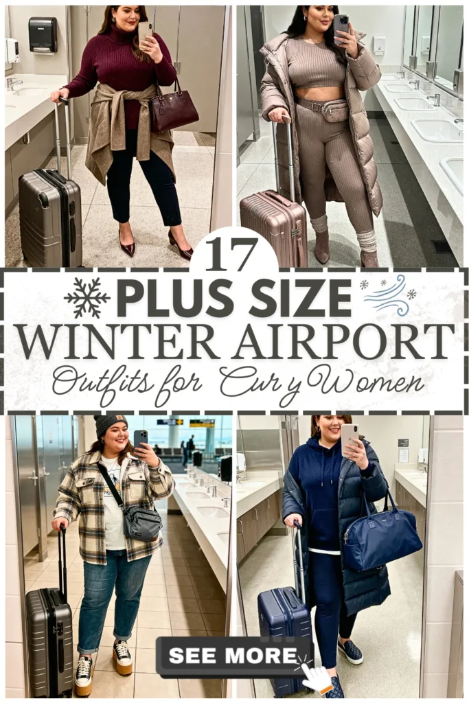 17 Plus Size Winter Airport Outfits