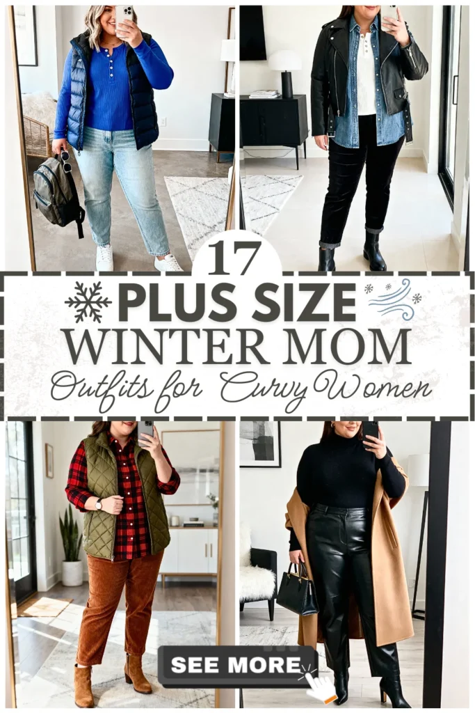 17 Plus Size Winter Mom Outfits