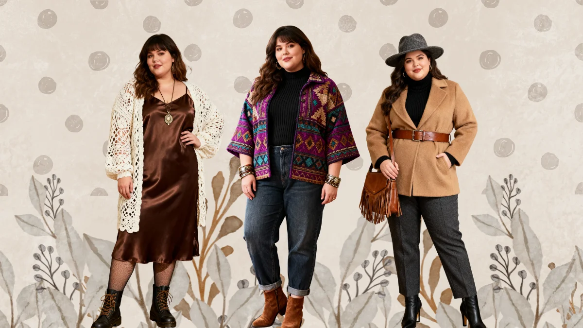 Plus Size Boho Winter Outfits